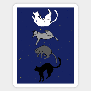 Cat fall Sticker